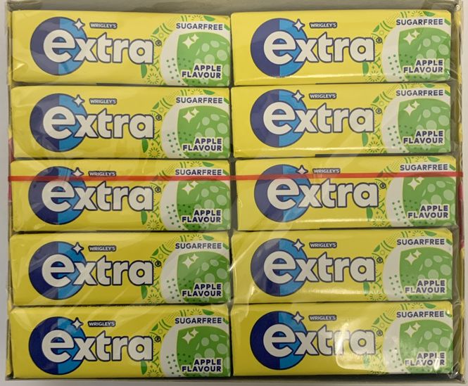 Hovedbilde Extra  Tyggegummi Eplesmak 14g*30st. Hele Eske