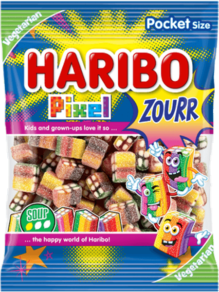 Haribo PIXEL ZOURR 80G. /Vegan
