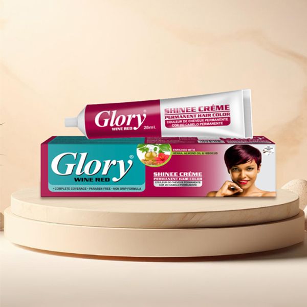 Glory Permanent Hair Color Shinee Creme Wine Red 28ml.