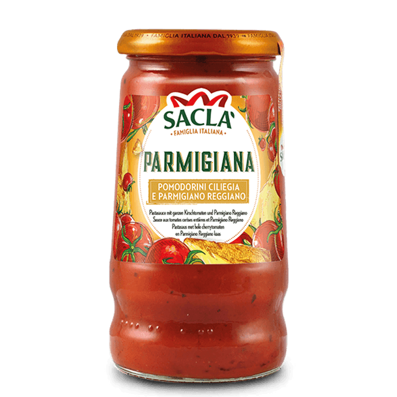 Sacla Pastasaus  Cherrytomater og Parmigiano Reggiano (350g).