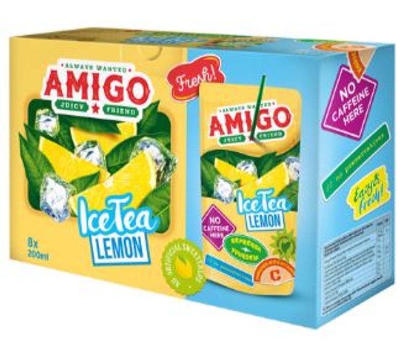 Amigo Ice Tea Lemon 200ml*8pk.