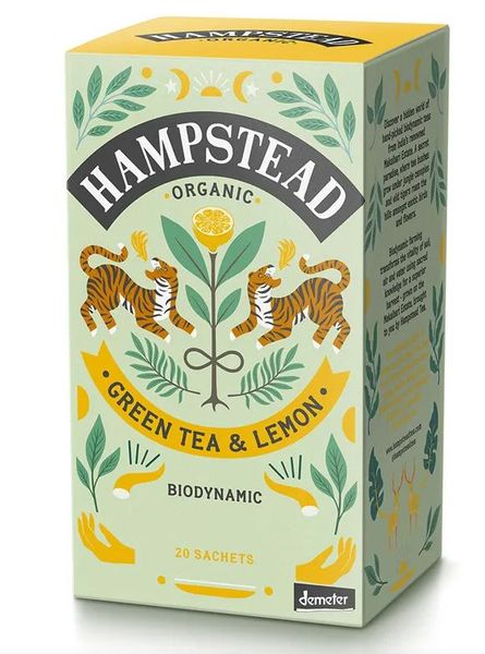 Hampstead Tea Økologisk Grønn Te m/Sitron 20tp.
