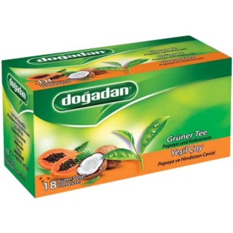 Dogadan Grønn Te Papaya& Kokos 18tp.