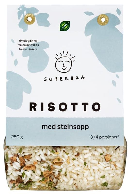 Superbra Risstto Ris m/Steinsopp Økologisk 250g.