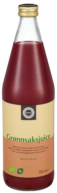 Hovedbilde Helios Grønnsaksjuice  0,75L Økologisk
