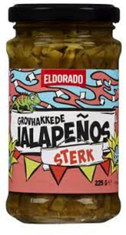 Jalapeno Grovhakkede Sterk Eldorado 225g.