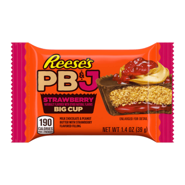Reese's PB&J Strawberry Big Cup 40g*16st. Hele Eske