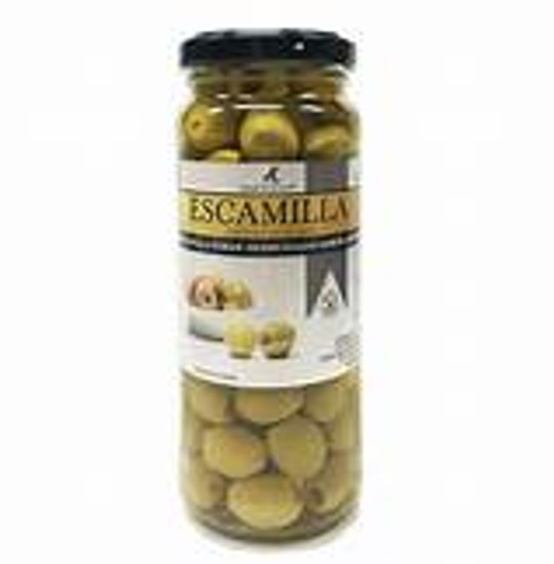 Grønn Oliven u/Sten m/Ansjossmak Escamilla 340g.