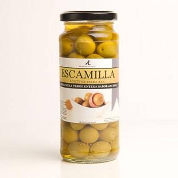 Grønn Oliven m/Ansjossmak M/Stein Escamilla 340g.