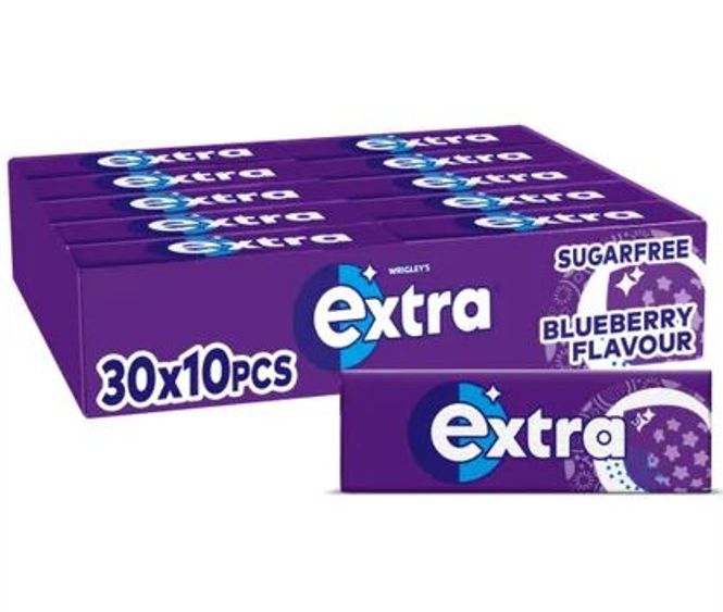 Hovedbilde Extra Tyggegummi Blueberry 14g*30st. Hele Eske