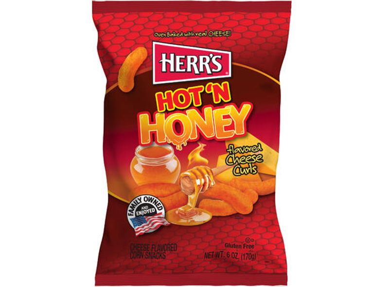 Herr's Hot'n Honey Cheese Curl 170G.