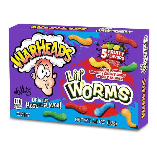 Hovedbilde Warheads Lil' Worms Theater Box 3.5oz (99g). USA ...