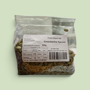 Hovedbilde Gresskarfr&oslash; Kjerner Pluto Import 500g.