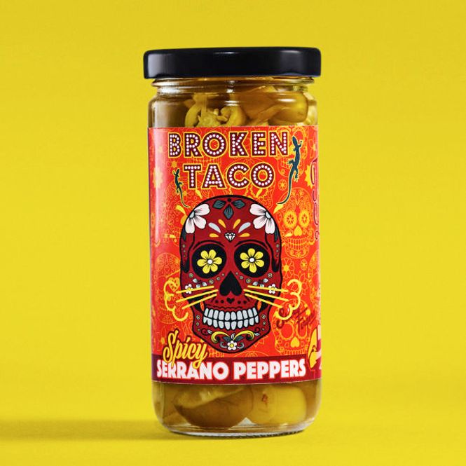 Hovedbilde Spicy Serrano Peppers Broken Taco 226g.