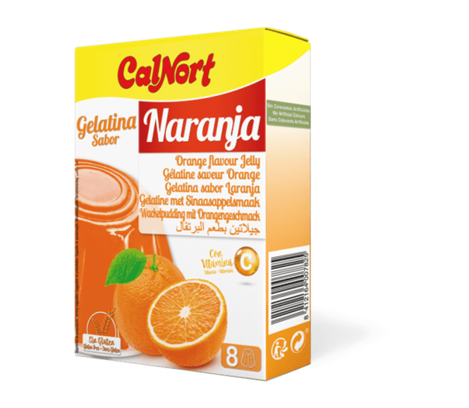 Hovedbilde  Calnort Gelatin m/Appelsin Pulver Halal 170g.
