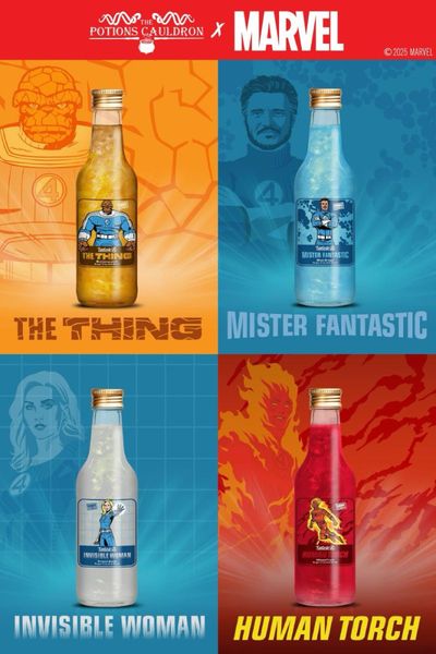 Marvel Fantastic Four - Mr Fantastic Blue Grape Soda 330ml.