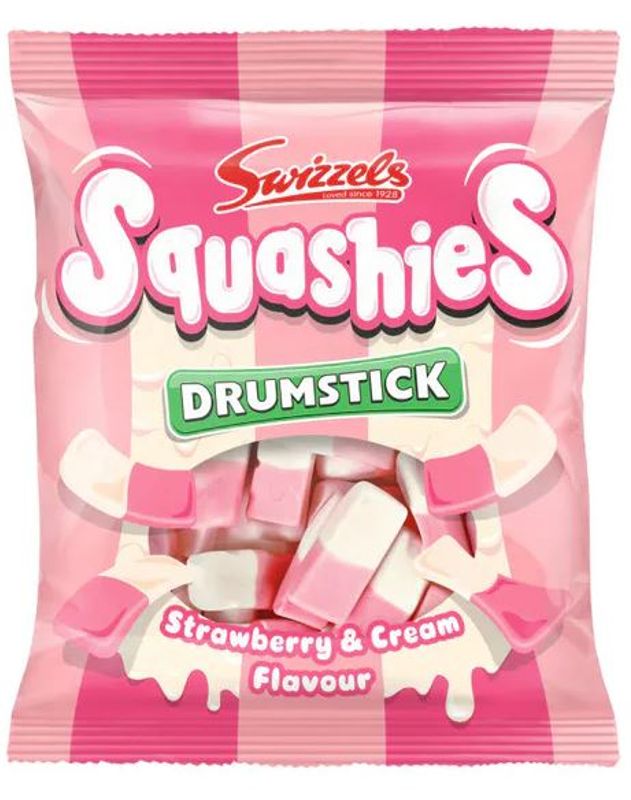 Drumstick Squashies Strawberry&Cream Swizzels 140g.