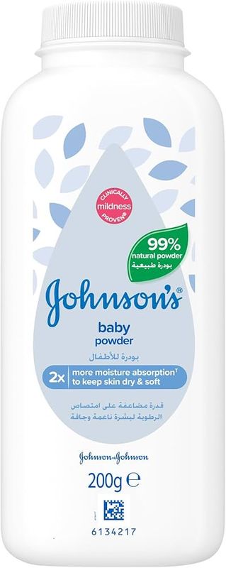 Baby Powder Johnson's 200g. *99% Naturlig