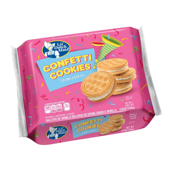 12* Lil Dutch Maid Confetti Cookies 334g. Hele Eske
