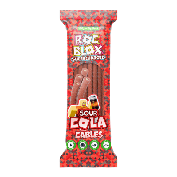 Rocblox Sour Cola Cables 170g./ Halal
