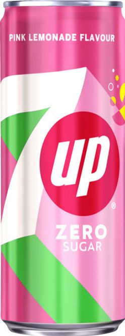 Hovedbilde 7UP ZERO PINK LEMONADE 330ml. Sverige