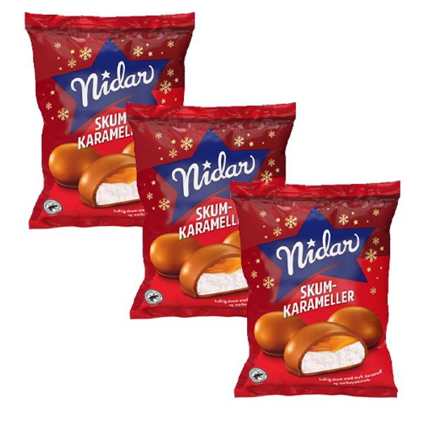 Nidar Skumkarameller 190g*3st.