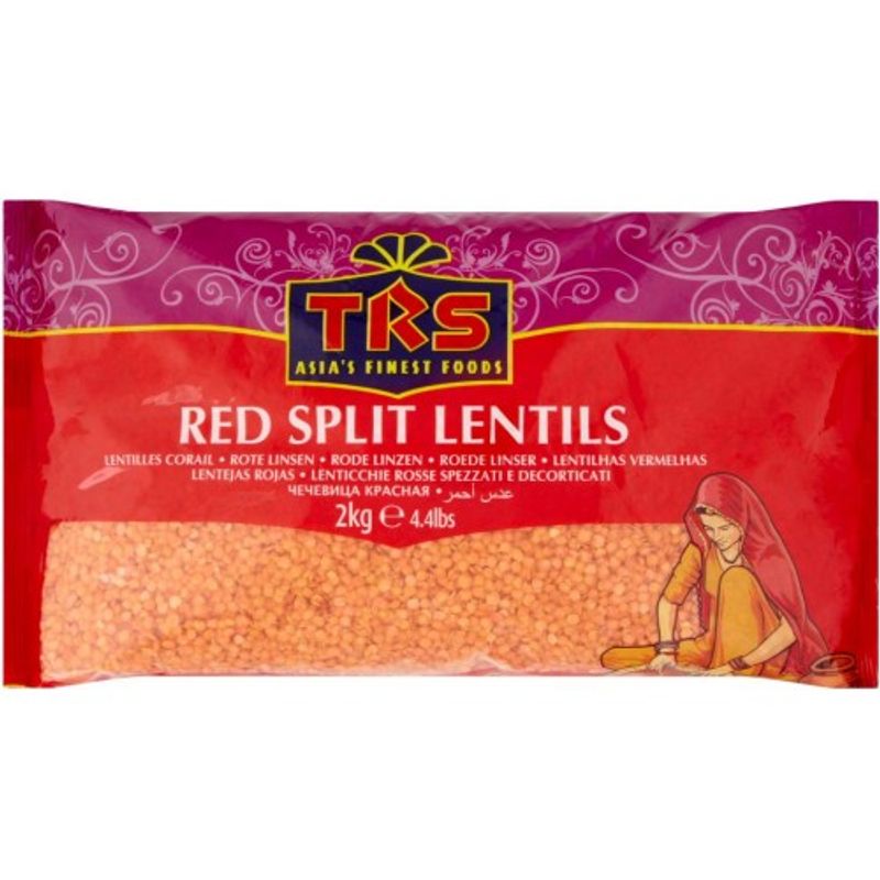 TRS Red Split Lentils ((Røde Linser)) 2kg.