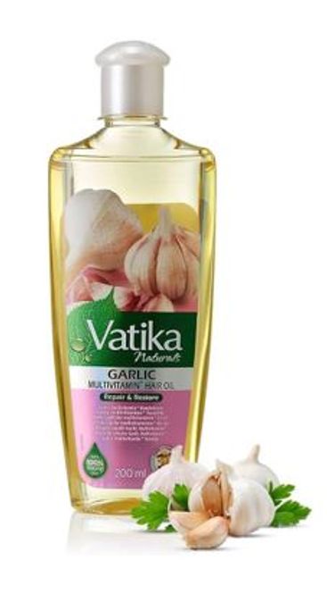Hovedbilde Vatika Hårolje m/Hvitløk( (Garlic)) 200ml.