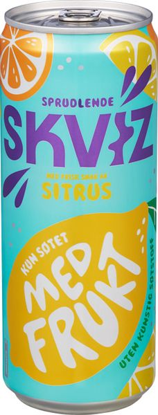 Skviz Sitrusfrukt Klokk&Co 330ml.
