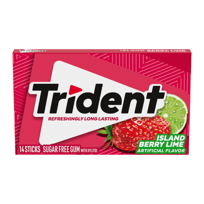 Hovedbilde Trident Island Berry Lime Sugar Free Gum 26g.