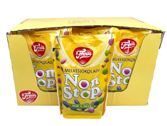 Hovedbilde Freia Non Stop Melkesjokolade 150g*15st.