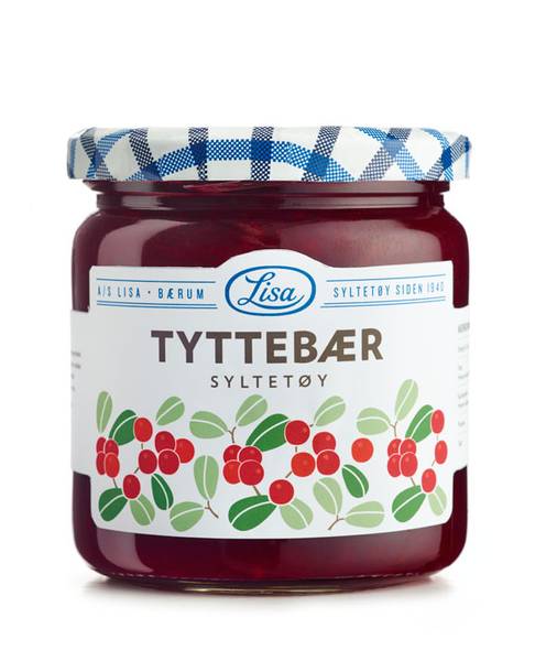 Lisa Tyttebær Syltetøy 420g.
