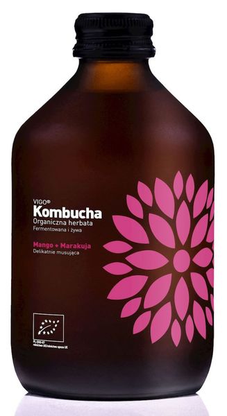 Vigo Kombucha Mango/Pasjonfruktr Organic  330ml.