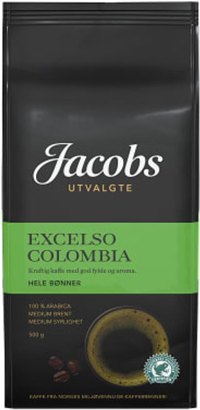 Jacobs Excelso Colombia Hele Bønner 500g. 